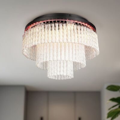 Trio Vono LED kattovalaisin mattamusta/kirkas RGB